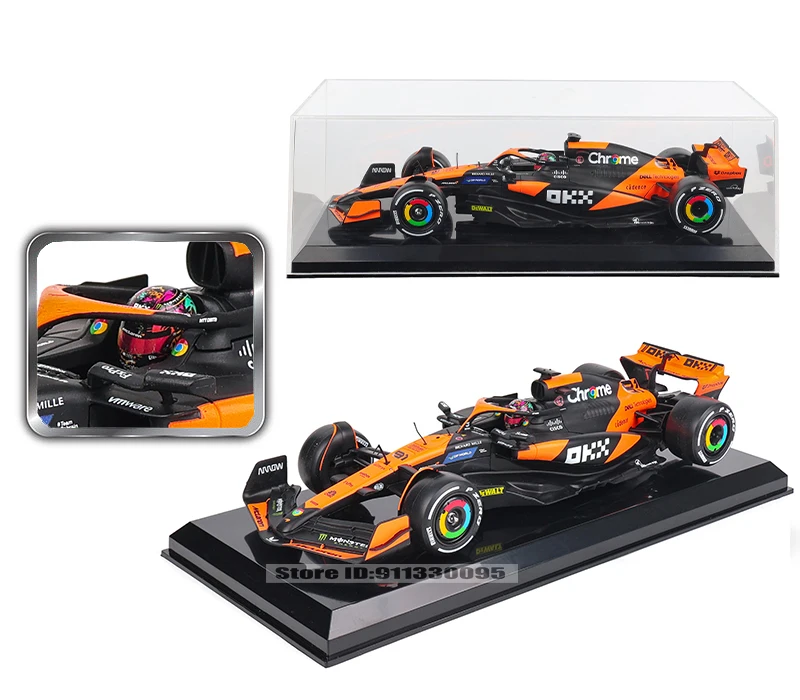 Bburago 1:24 McLaren F1 Team 4 # Lando Norris 81 # Oscar Piastri Druckguss-Automodell Geschenkspielzeug Ferrari Red Bull Mercedes Benz – Detail 13