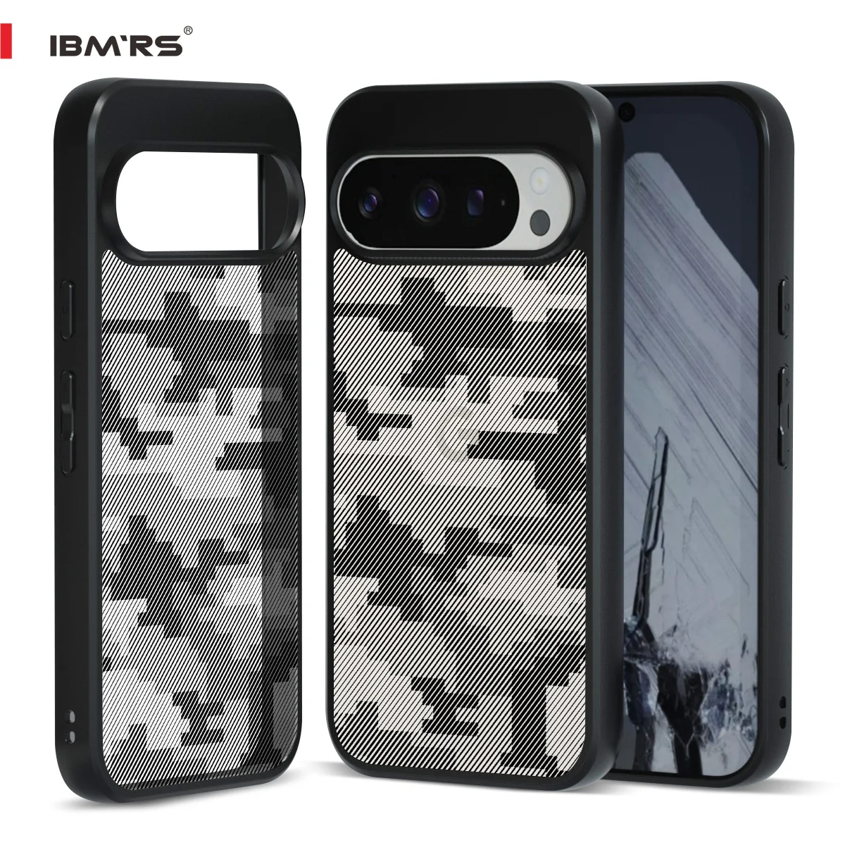 IBMrs Voor Google Pixel 10 Pro XL Case, Camo Militaire Schokbestendige Beschermhoes met Camera Bescherming en Lanyard Gat
