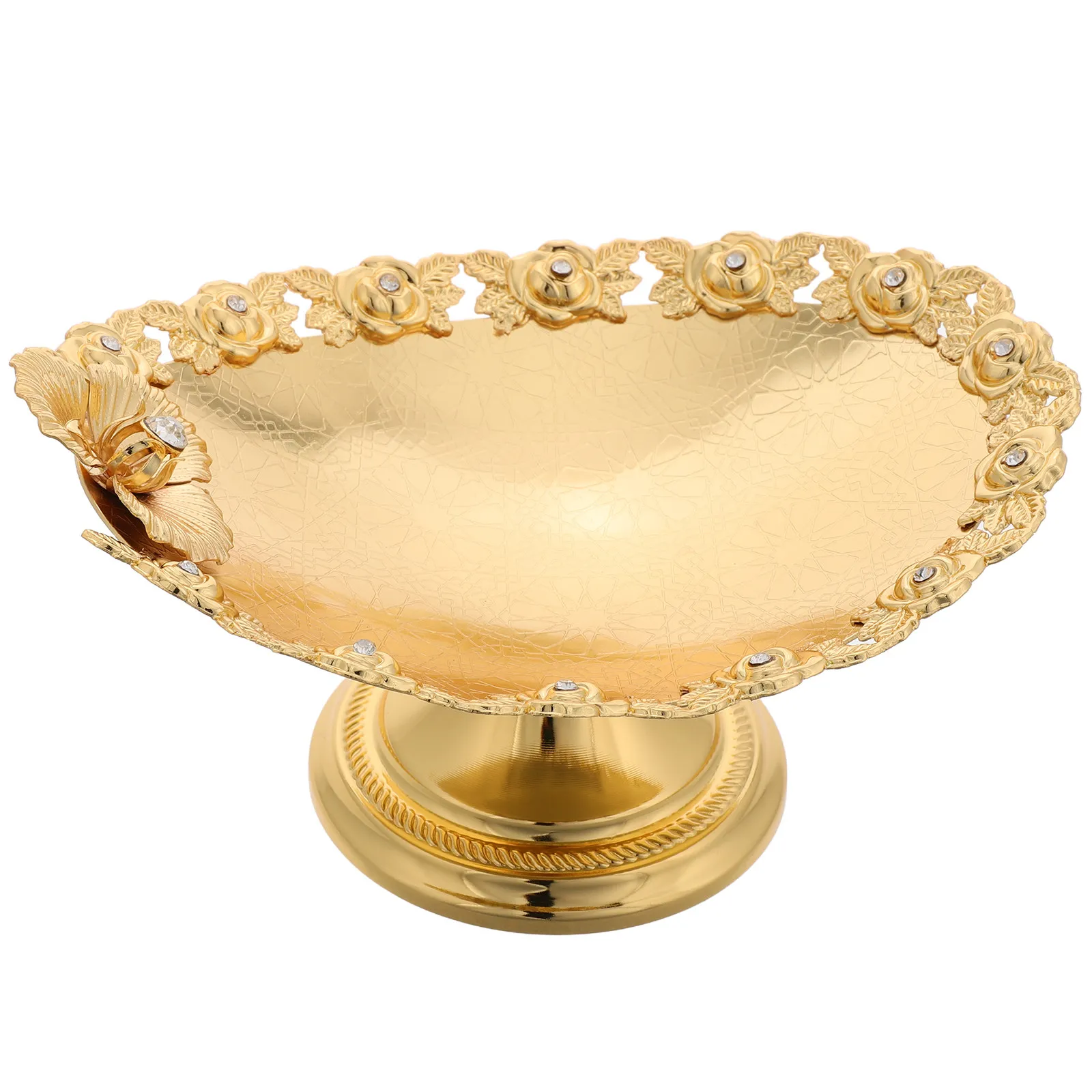 

Iron Alloy European Cake Stand Lace Pattern Decorative Pastry Display Tray Fruit Bread Platter Candy Server Wedding Birthday