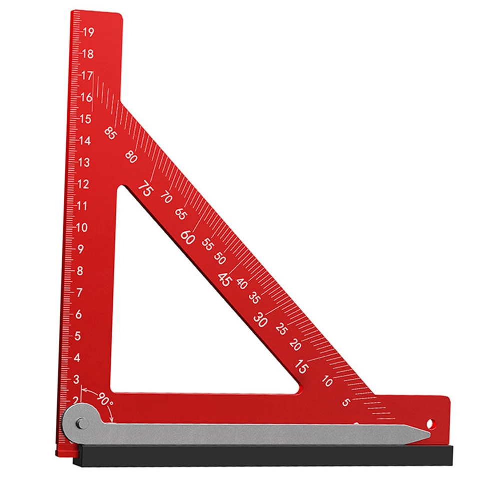 Efficient Measuring Tool Adjustable Angle Triangle Ruler Made from Robust Aluminum Alloy for Woodworking Precision