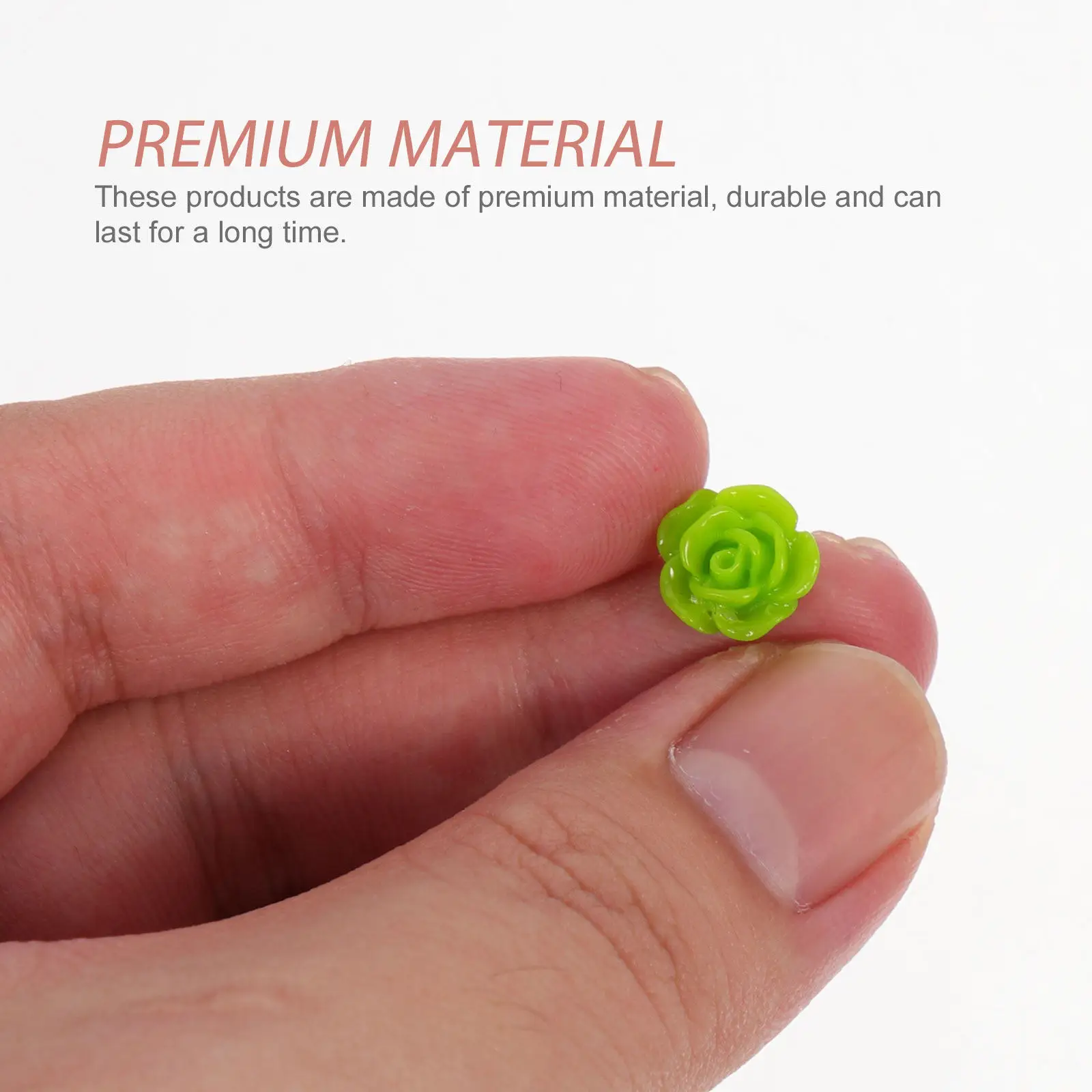 

50pcs Rose Flower Resin Beads Flat Back Diy Crafts Assorted Colors Heart Shape For Nail Art Manicure Decors Mobile Shell Craft