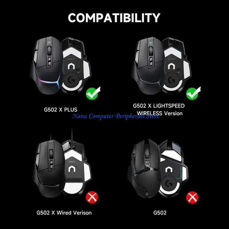 F68C Tempered Glass Foot Stickers for G502X Mouse Professional Students