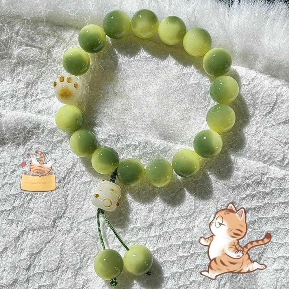 Natural Charcoal Cat's Claw Bodhi Handstring Lucky Lucky Cat Pendant Handheld Buddha Bead Rosary Wen Play Bracelet Bodhi Jewelry