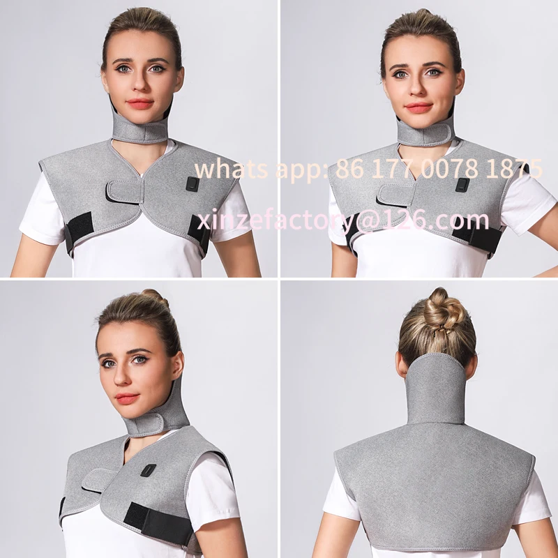 

Customizable Red Light Therapy Shawl/Vest - 3 Gear Heat & Massage,Relieves Muscle & Joint Pain,Aids Sports Recovery