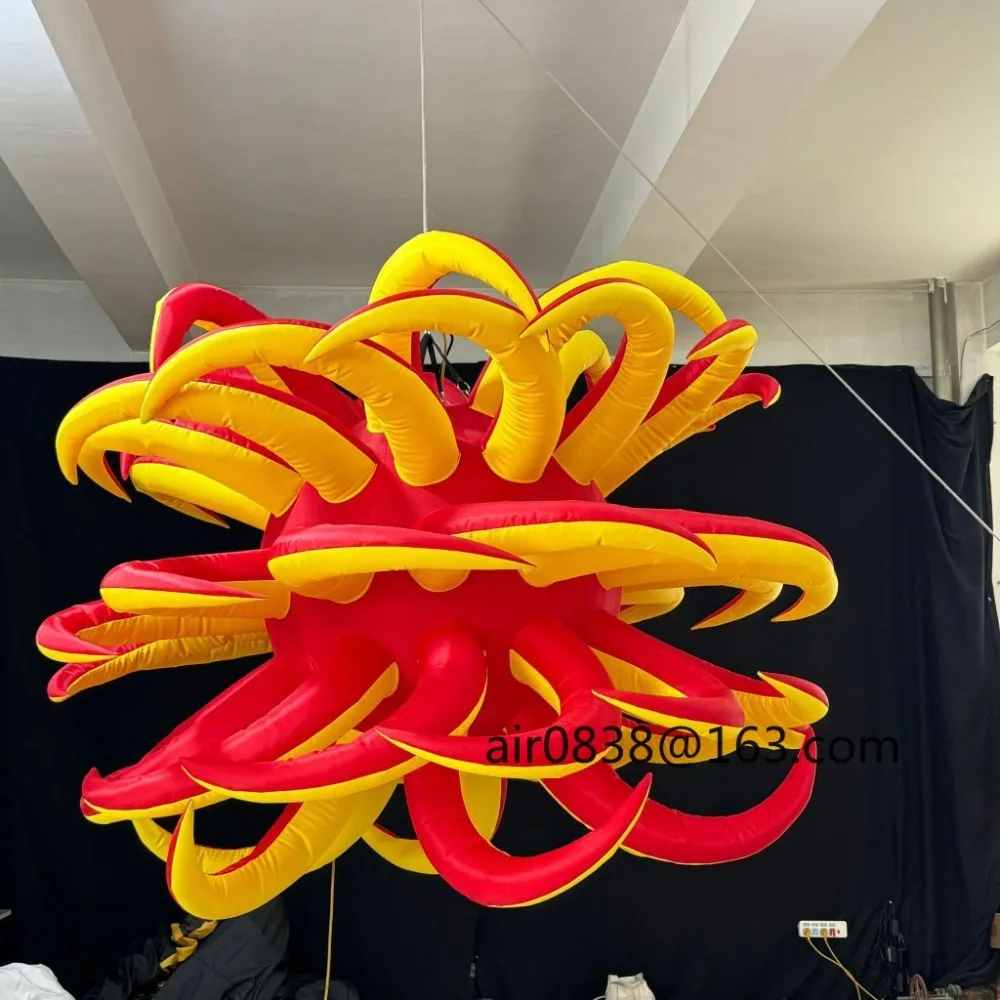 Glow Giant Inflatable Spiky Balls,Light-Up Inflatable Spike Led Star for Party Wedding Nightclub Ceiling Hanging Decoration