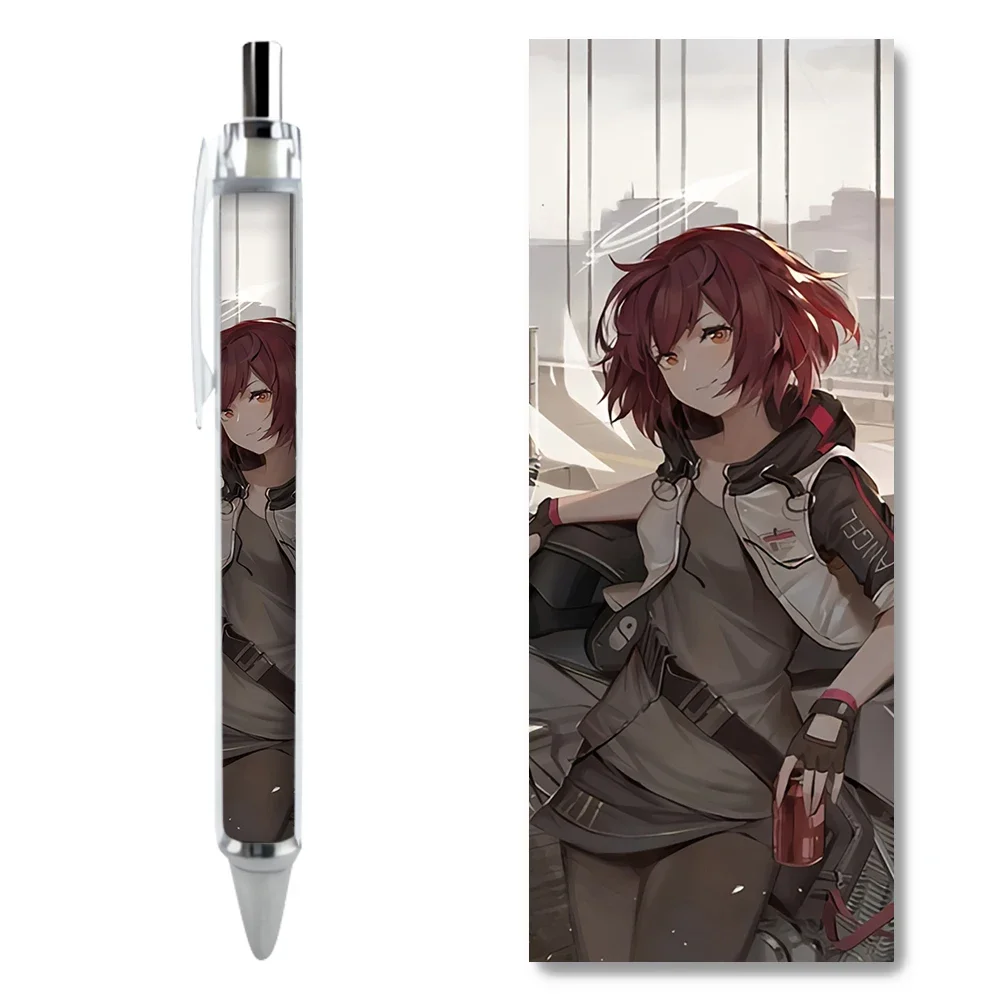 2/4PCS Arknights Exusiai Red Hair Gel Pens Dazzling Luxury Stationery Premium High Quality School Supplies Fantasy Figurines