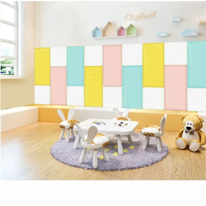 50x20cm DIY 3D Wall Stickers  Child Collision Avoidance Foam Brick Room Decor Wallpaper Wall Home Decor