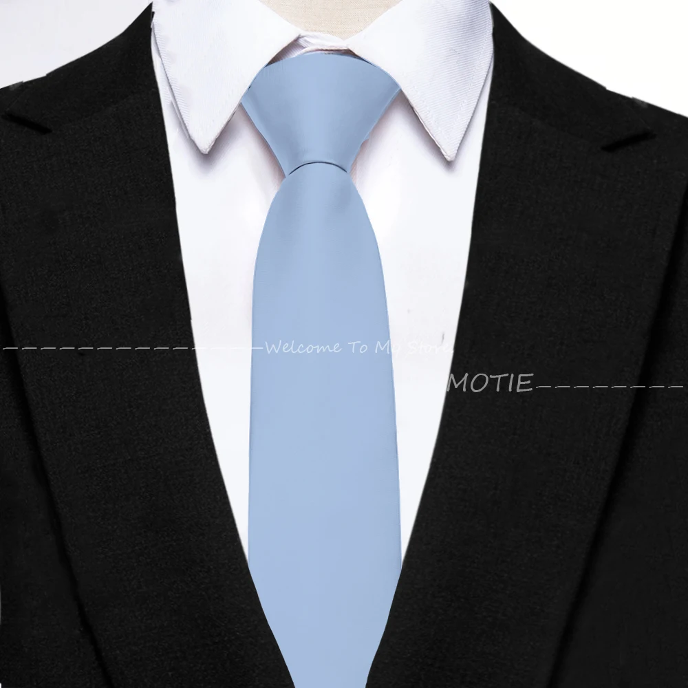 Mens Ties 6cm Classic Polyester Handmade Skinny Neck Tie For Wedding Casual Neckties Suits Soild Color Print Necktie Cravat Gift