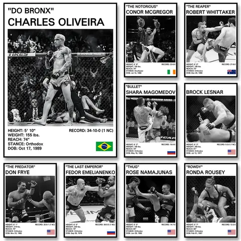 Bilashmart Black and White Boxing Legends Canvas Poster Boxing Inspirational Canvas Painting Print Wall Art for Gym Bedroom Home Decor