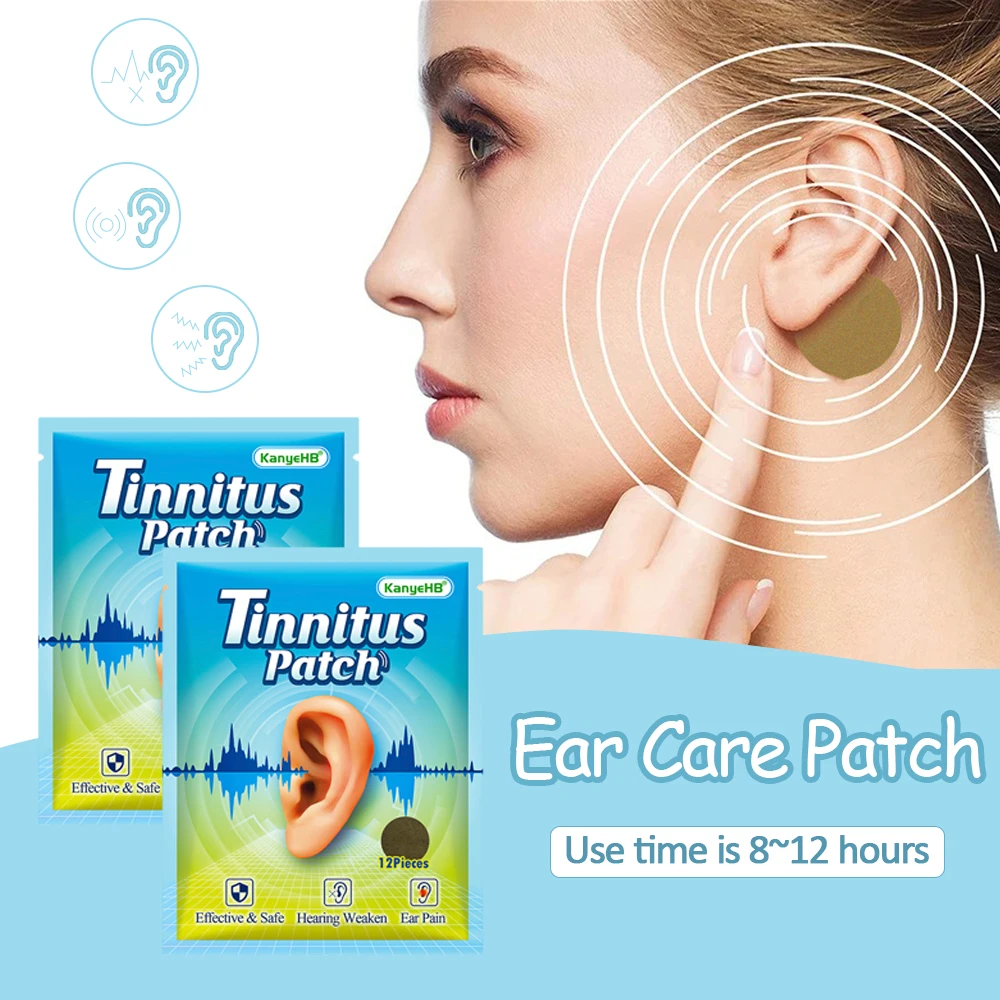 Tinnitus Patch Portable Ear Care Patch Headache Relief Ear Ringing Buzzing Hearing Loss Brain Nerve Ear Ringing Patch