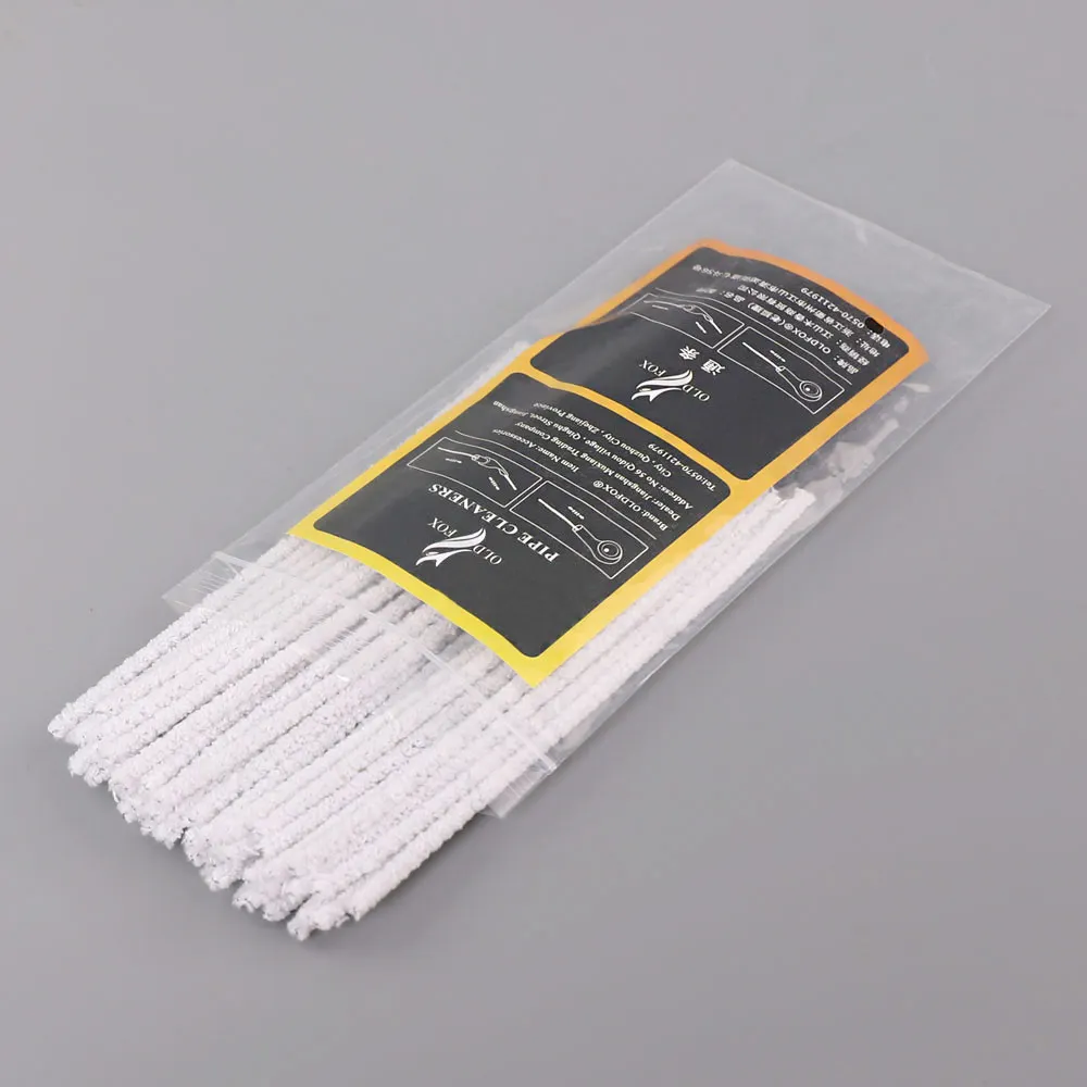 50pcs Cotton Smoking Pipe Cleaners Smoke Tobacco Pipe Cleaning Tool White Cigarette Holder Accessories pipe mouth Cleaners tools