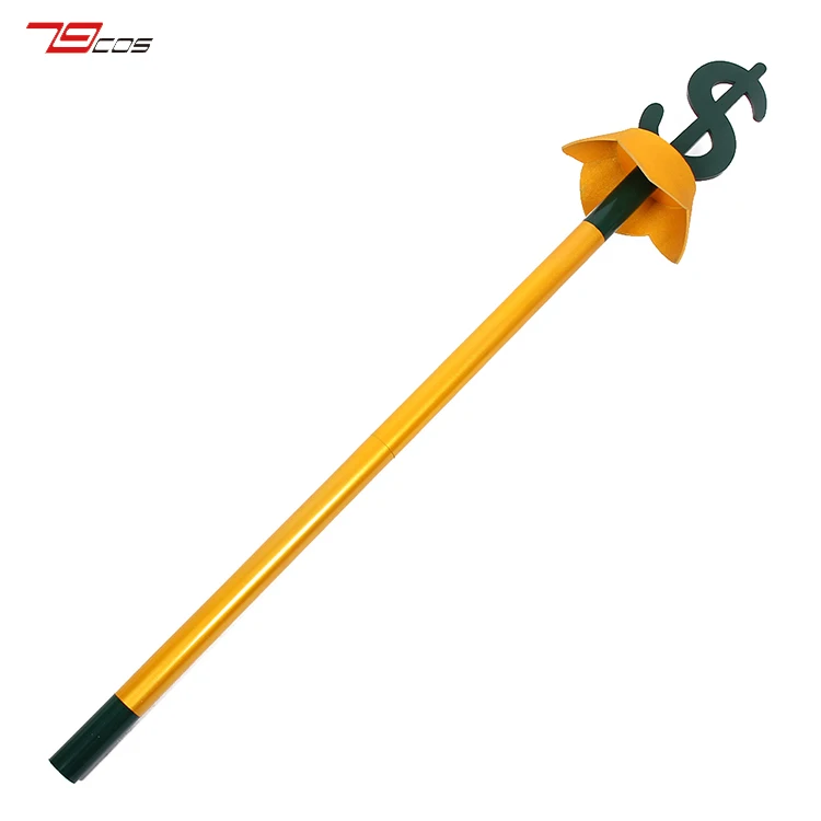 Anime Helluva Boss Mammon Bastone da passeggio Maschera per il personale Puntelli Cosplay Accessori per costumi per feste di Natale di Halloween