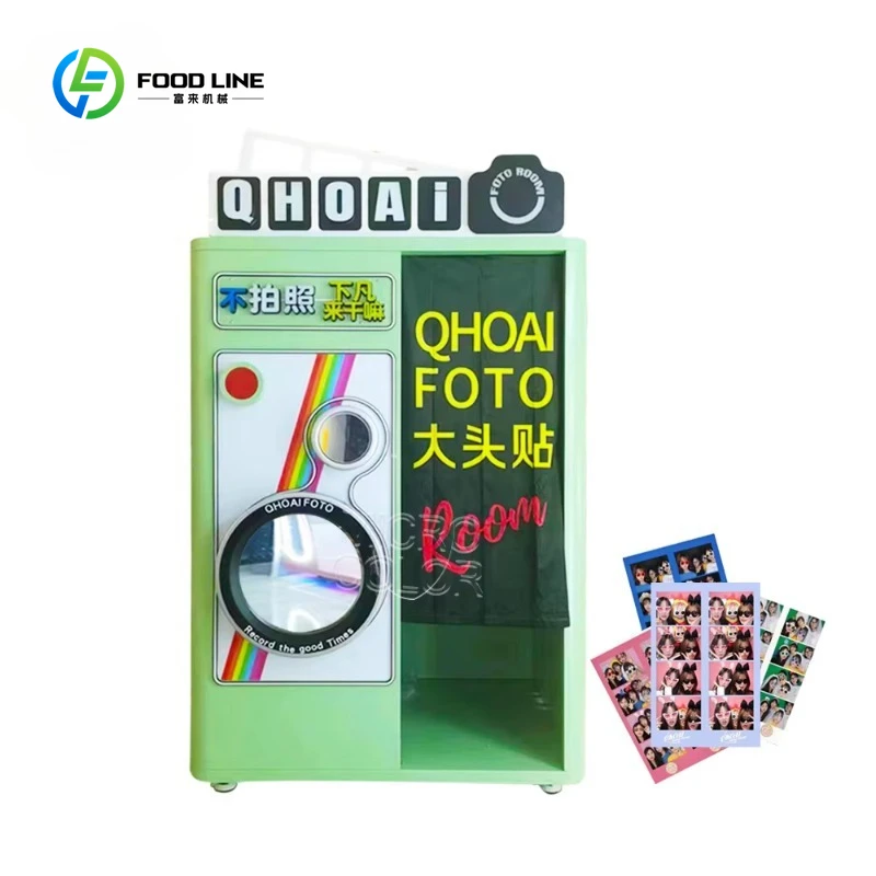 Customized Self-Service Digital Photo Developing Kiosk Instant Print Selfie Photo Booth Vending Machine with DSLR