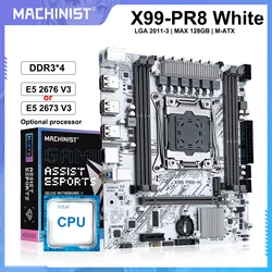 MACHINIST X99 PR8 motherboard LGA 2011-3 kit optional Xeon E5 2676 V3 or E5 2676 V3 CPU support DDR4 ECC desktop memory NVMESATA