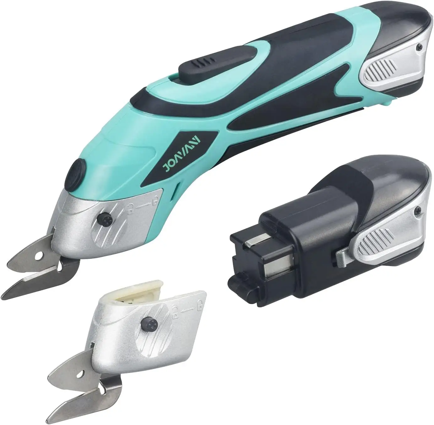 

Cordless Electric Scissors for Cutting Fabric, Cardboard, Box Cutter, Carpet. Power Shears for Sewing, Scrapbooking, Crafting