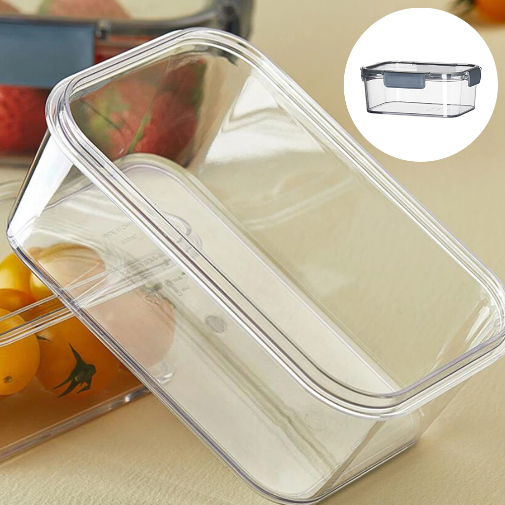 

Food Grade Leakproof 4-Side Lock 360 Silicone Seal Stackable Fridge Storage Organizer Freshness Keeper for Food