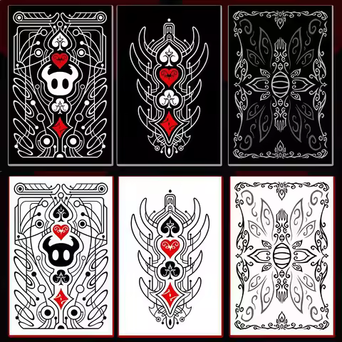 Hollow Knight Poker Card Deck Standard Size Black White Creative Playing Cards Portable Board Game Gift for Party Supplies