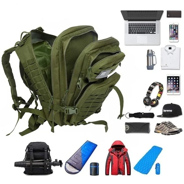 

Lawaia Hunting Backpack Outdoor Rucksacks Tactical Sports Camping Hiking Nylon Waterproof Trekking Backpacks 50L 1000D