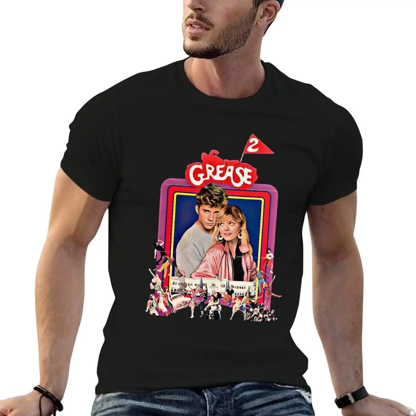 Grease 2 Classic 80 s Film T-Shirt t shirts for man graphic vintage t shirt personalised t shirt man luxury T-shirt