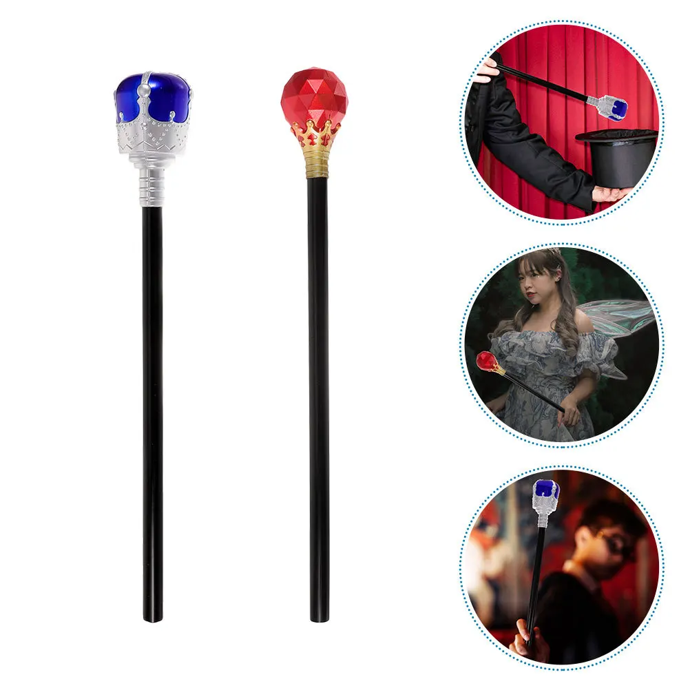 

2pcs King Scepters For Lightweight Cosplay Prop Party Decoration Halloween Costume Accessory Walking Scepters Decor