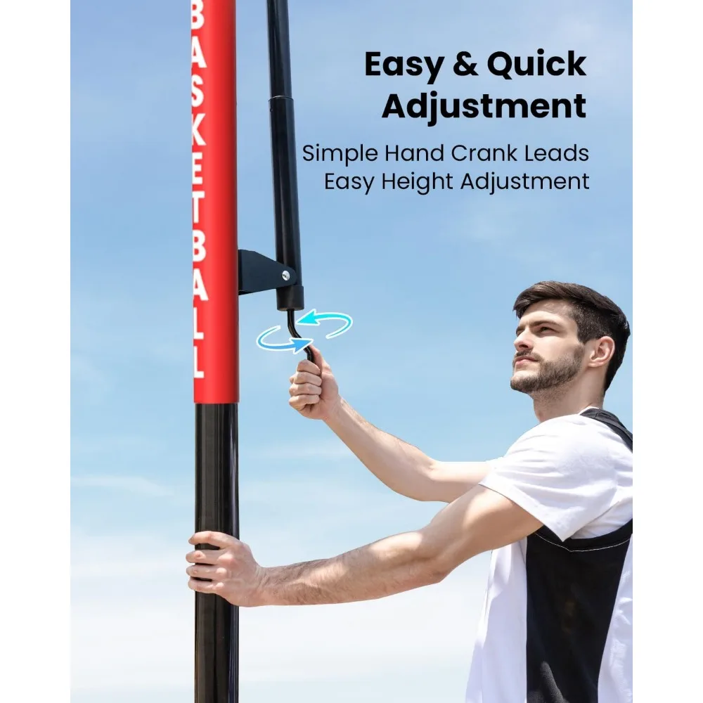 Verstelbaar 10ft basketbaldoel voor buiten met onbreekbaar bord en professionele in de grond