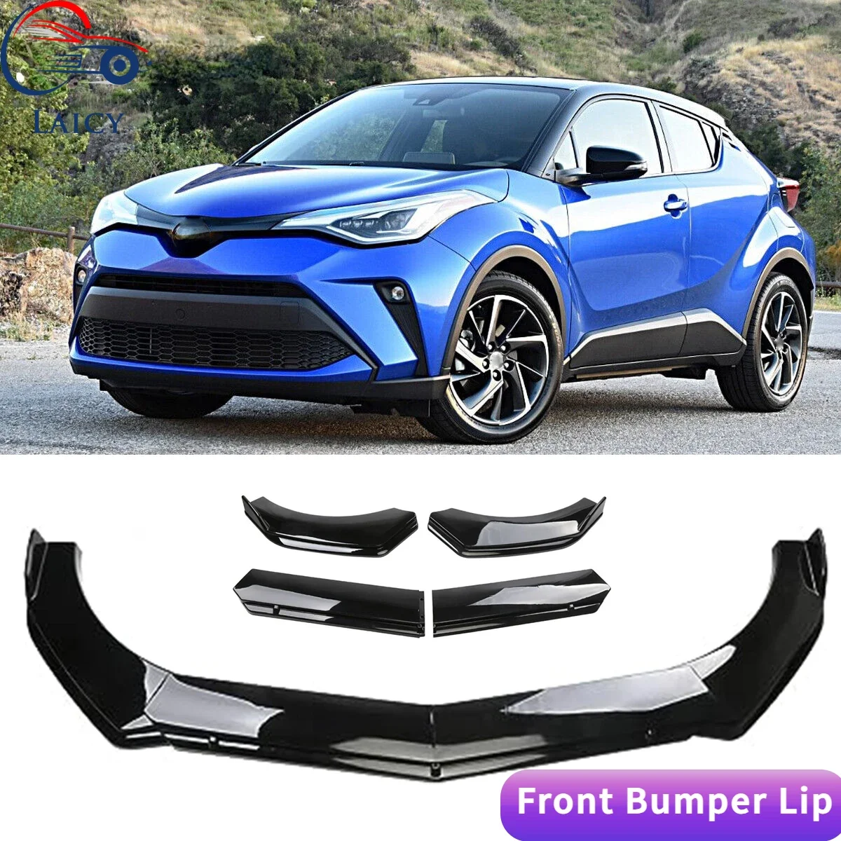 LAICY do TOYOTA CHR C-HR 2018-2022 przedni zderzak samochodowy spoilery na podbródek Splitter spódnica osłony ochronne