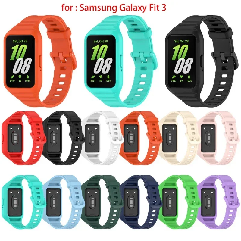 Correa de repuesto para Samsung Galaxy Fit 3, pulsera deportiva de TPE suave para Samsung Galaxy Fit 3