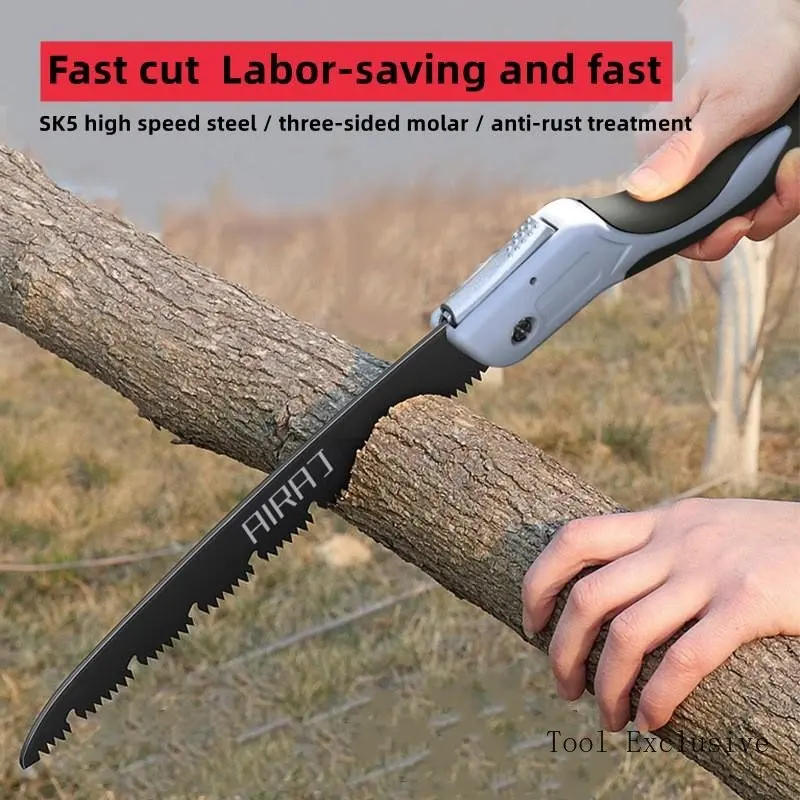 Folding Saw Woodworking Hand Saw Garden Household Sawing Branches Saw Pruning Folding Saw Wood Cutting Hacksaw SK5 Steel Blade