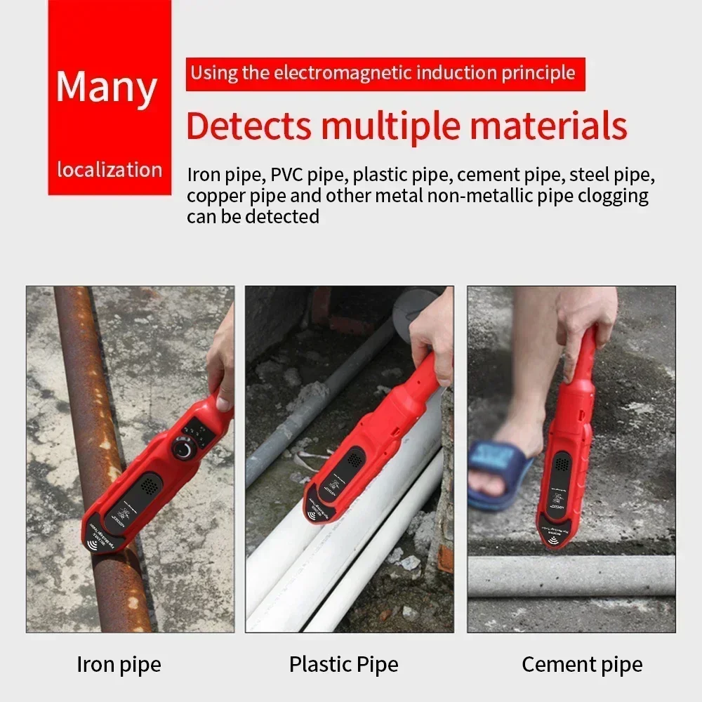 ZHOUCE NF-5120 NF-5130 NF-5140 Pip Iron pipe blockage detector Diagnostic tool Scanner Pipe blockage blockage Plumber\'s meter