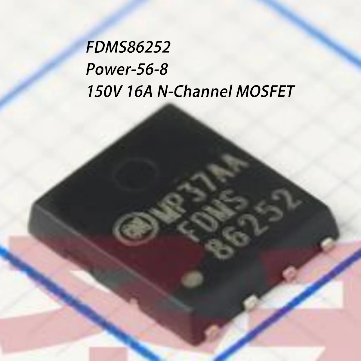 10PCS FDMS86252 Power-56-8 QFN8 150V 16A 69W 51mΩ@10V FDMS86252 NEW Original N-Channel MOSFET Field-Effect Transistor FDMS 86252