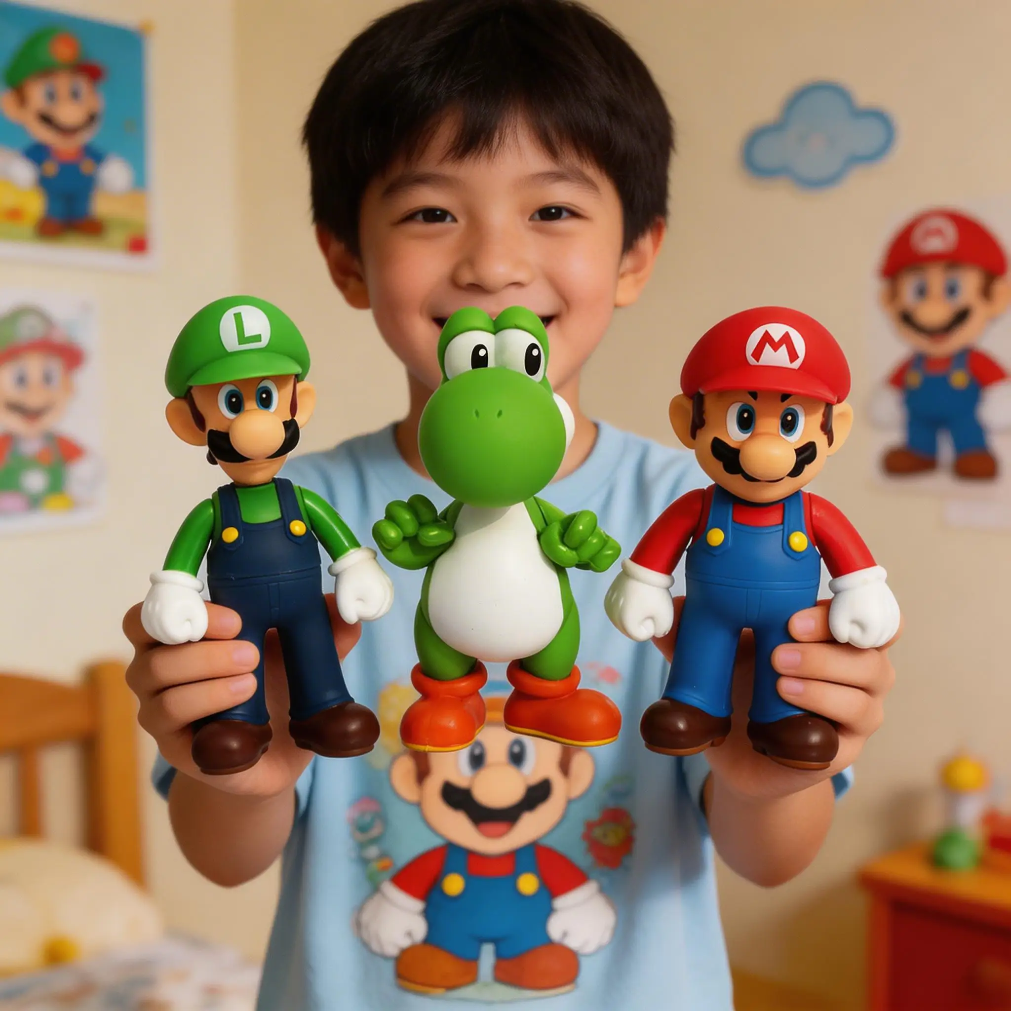 Muñecos de Dibujos Animados de Super Mario de 12 cm, Figuras de Anime, Juguetes Coleccionables Creativos de Mario, Regalos de Cumpleaños