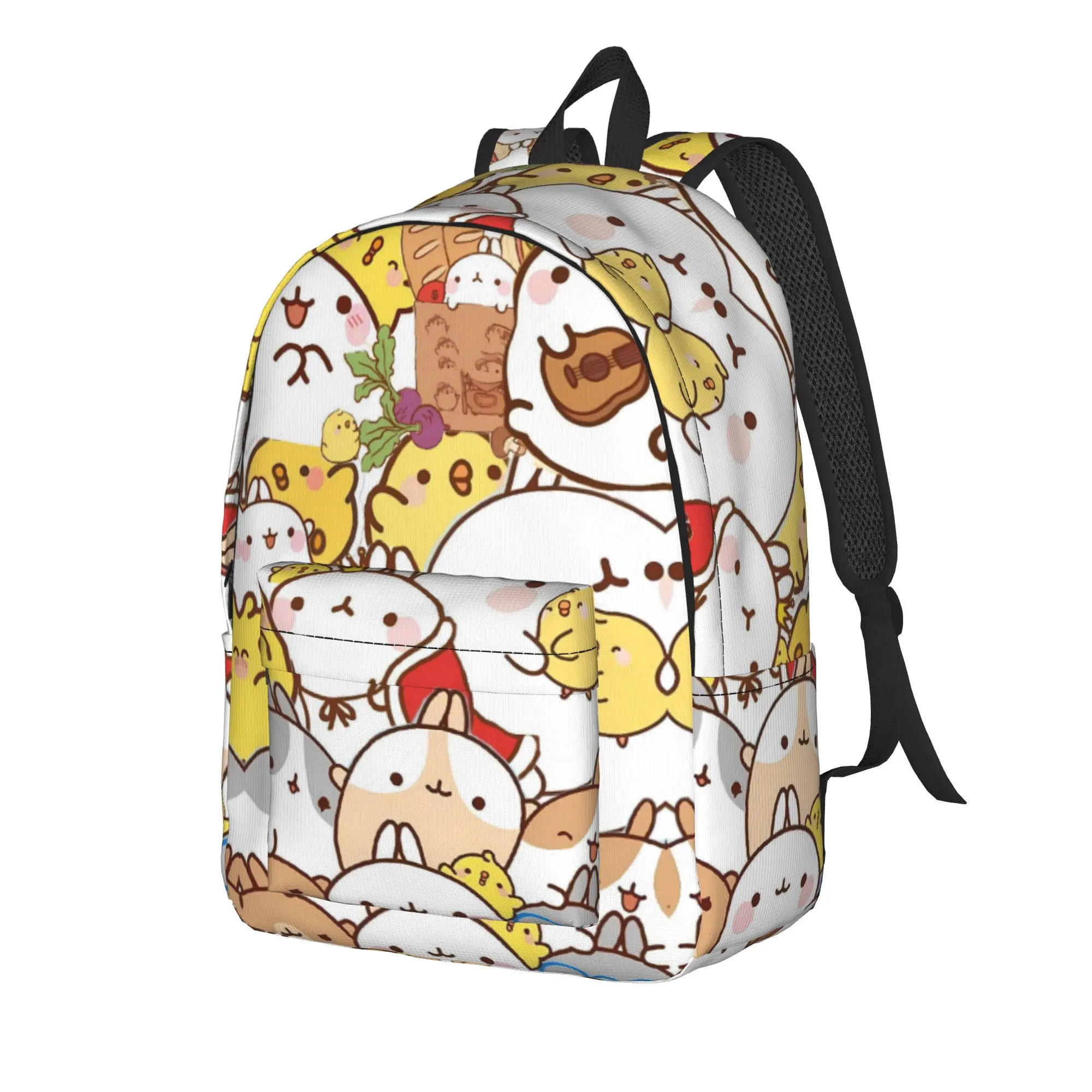 Molang Cartoon Backpack  Workout Backpacks Girl High Quality Print School Bags Aesthetic Rucksack