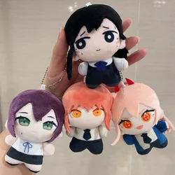 10cm Chainsaw Man Plush Toys Cute Soft Stuffed Makima Higashiyama Kobeni Power Keychain Dolls For Kid Birthday Christmas Gift