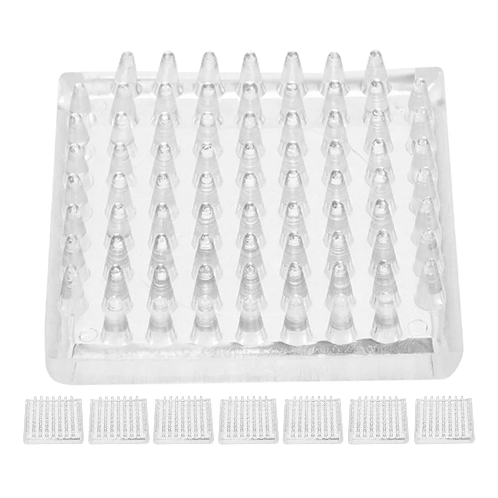 

6Pcs Square Clear Anti-Slip Furniture Pads Durable Transparent Carpet Protectors Spiked Sofa Chair Table Feet Couch Stopper