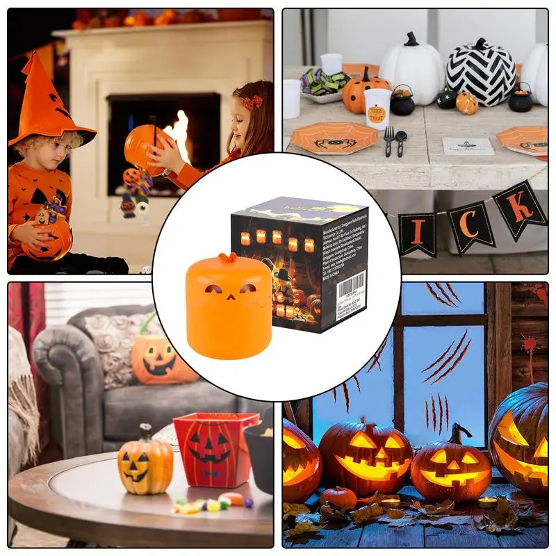 Outside Pumpkin Lamp LED Foldable Light Up Decor Halloween Pumpkins Lamp Ghost Festival Home Garden Halloween Party Decoration