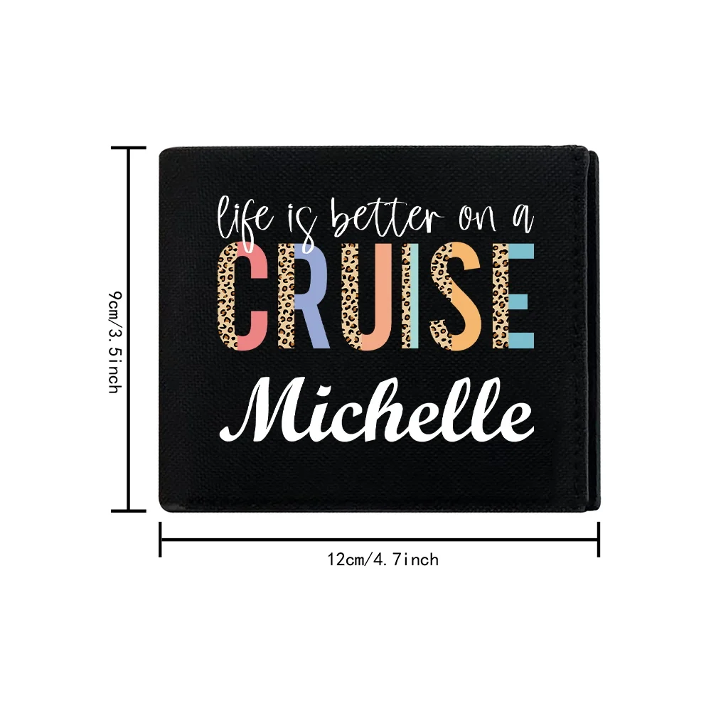 Personalized Customized Name Wallet High-quality Fashion Wallets Foldable Bank Card Cash Storage Pack Multi-Function Purse
