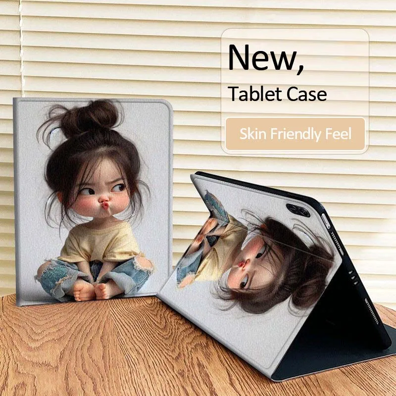 

Cute cartoon girl design Tablet Case For Huawei MatePad Pro Air 12 X Honor Pad 8 V8 9 13 GT GT2 3 12.6 13.3 Inch