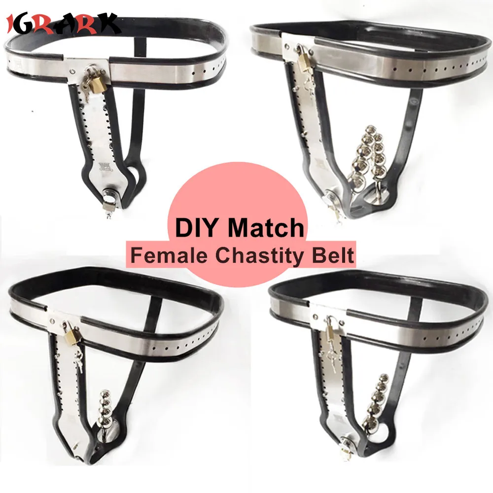 Female Chastity Belt Metal Panties Sexy Leather Waistband Vagina Bdsm Bondage Restraint Adult Erotic Sex Toy for Women Underwear