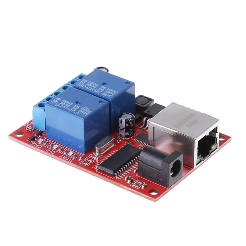 Hot LAN Ethernet 2 Way Relay Board Delay Switch TCP/UDP Controller Module WEB Server US Plug