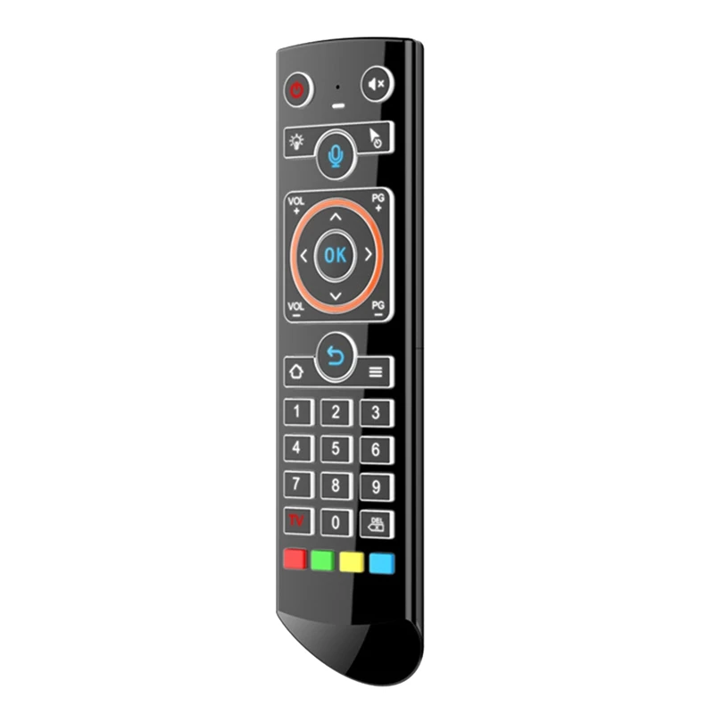 Q2 Smart TV Backlight Wireless Air Mouse IR Learning 2.4Ghz RF Smart Voice Remote Control For Computer TV Box