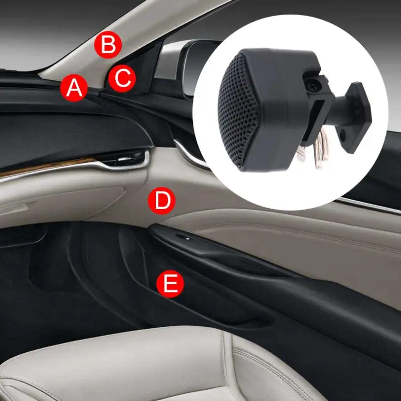 Mini Tweeter alto-falantes para carro, alta eficiência Dome Tweeter, sistema de áudio do carro, 500W, TP-004A, 2pcs