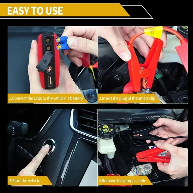 20000Mah Portable Car Battery Jump Starter Start-Up Device Cars Emergency Battery Booster 1 PCS