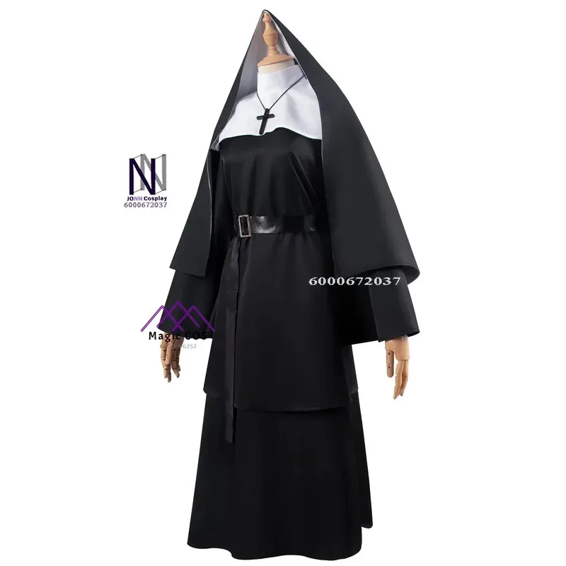 

European and American Hot Female Nun Robe Party Essential Character Costume Drama Stage Performance Halloween Cos Outfit dl;1