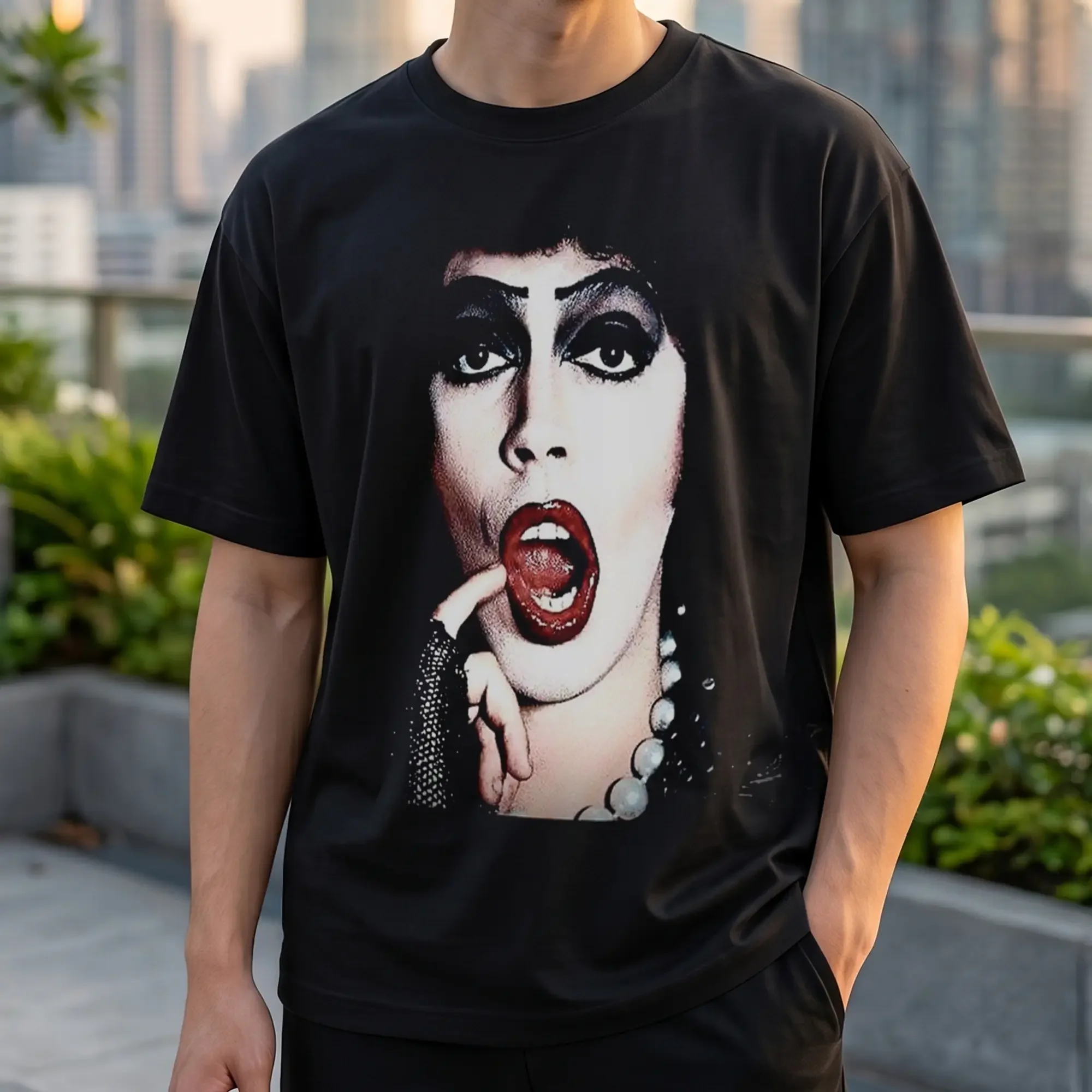 Tim Curry Memorial T-Shirt, Actor Tribute Horror Movie Fan Gift, Rocky Horror Vintage Comic Halloween Fan Tee, Limited Tim Curry Vintage T-Shirt, Retro Graphic T-shirt, 90's Fans Homage T-shirt, Gift For Rocky Horror