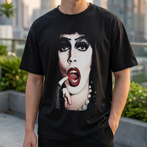 Tim Curry Memorial T-Shirt, Actor Tribute Horror Movie Fan Gift, Rocky Horror Vintage Comic Halloween Fan Tee, Limited Tim Curry Vintage T-Shirt, Retro Graphic T-shirt, 90's Fans Homage T-shirt, Gift For Rocky Horror
