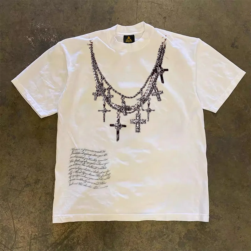 Loose Fit Cotton T-Shirt Unisex Short Sleeve Double Thread UPUPXIA Hero Print Sweat Absorbent round Neck Casual Summer Top