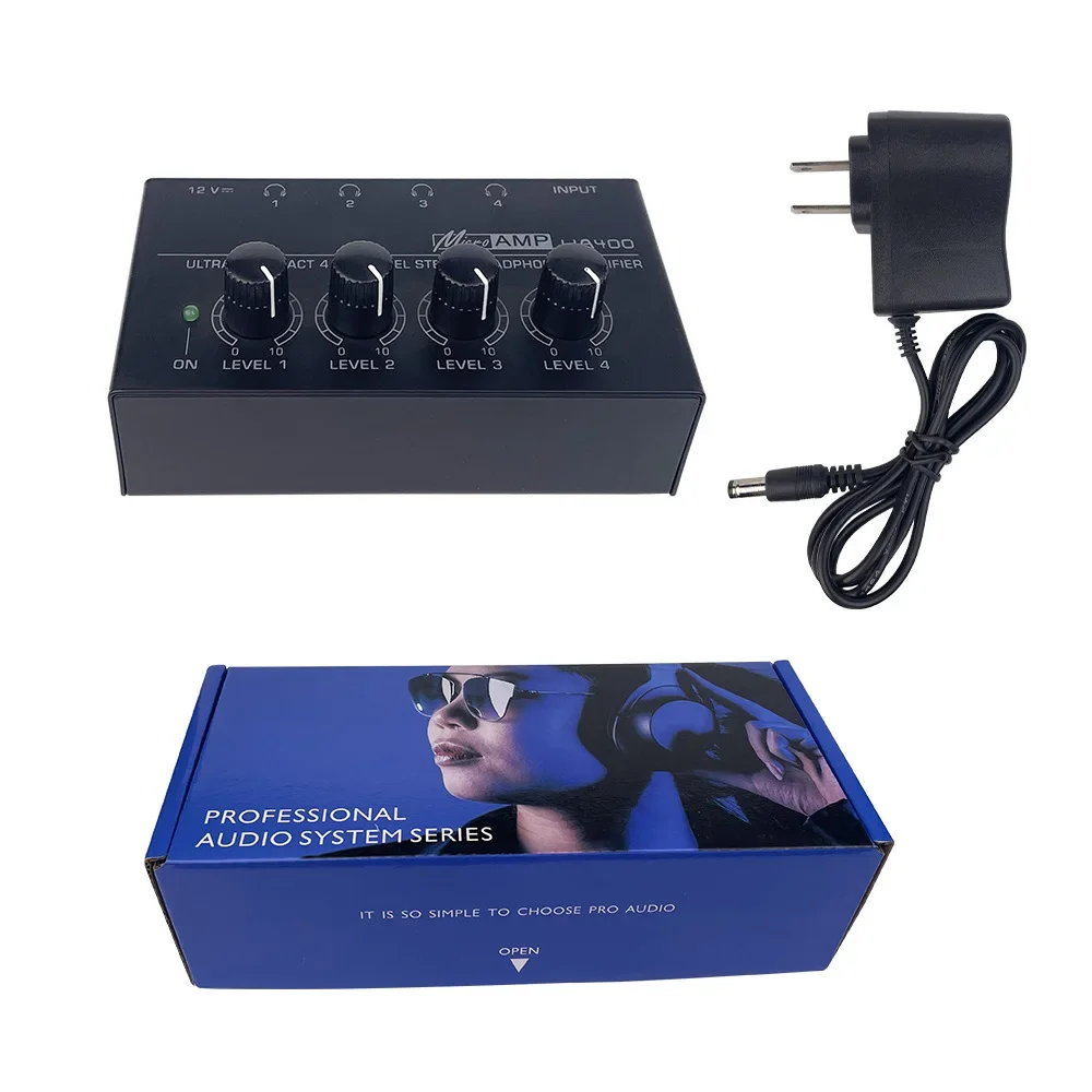 HA400 4-way Monitor Headphone Amplifier Headphone Amplifier, One In Four Out Amplifier