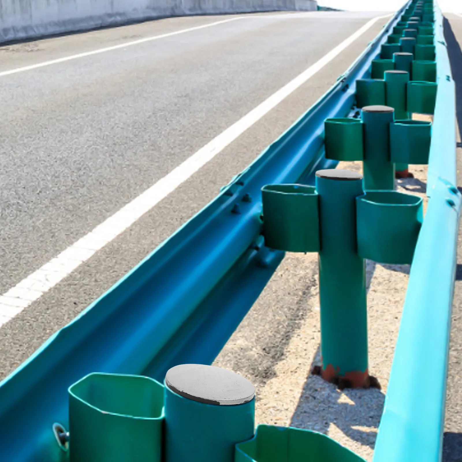 

4 Rubber Column Caps 89mm Fence Post Covers Guardrail Dock Post Tops Warning Caps Practical Design Easy Install