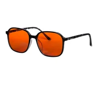 Gafas con filtro de luz azul SHINU con lentes rojas para dormir, gafas antiluz azul, gafas para juegos con lentes tintados de color naranja