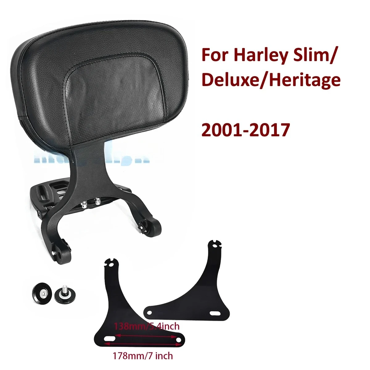 Multi Porpose Motorcycle Rear Backrest Driver Passenger Sissy Bar For Harley Softail Slim Heritage Deluxe FLSTC 2001-2024